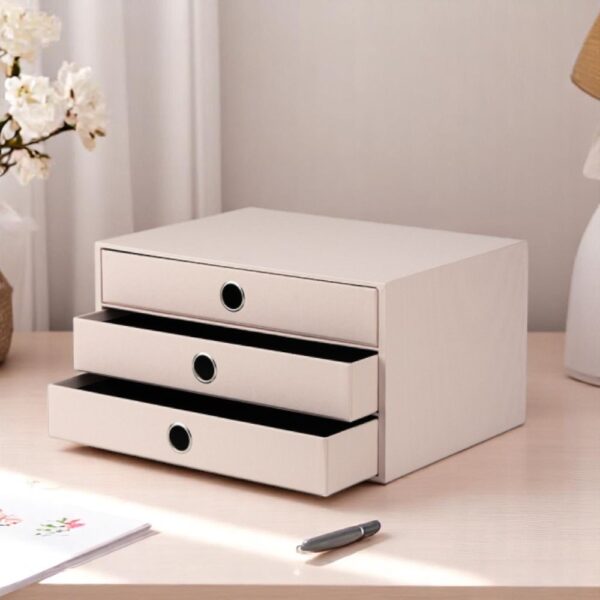 Cassettiera A4 rosa cipria