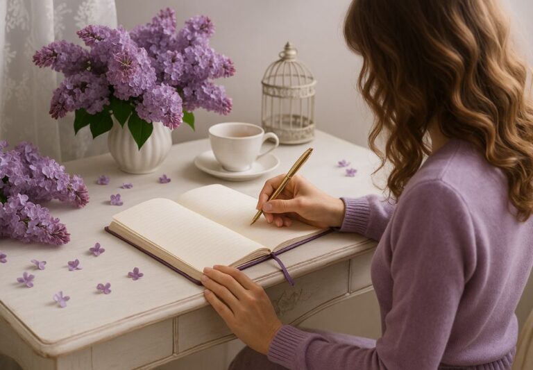 Donna che scrive emozioni