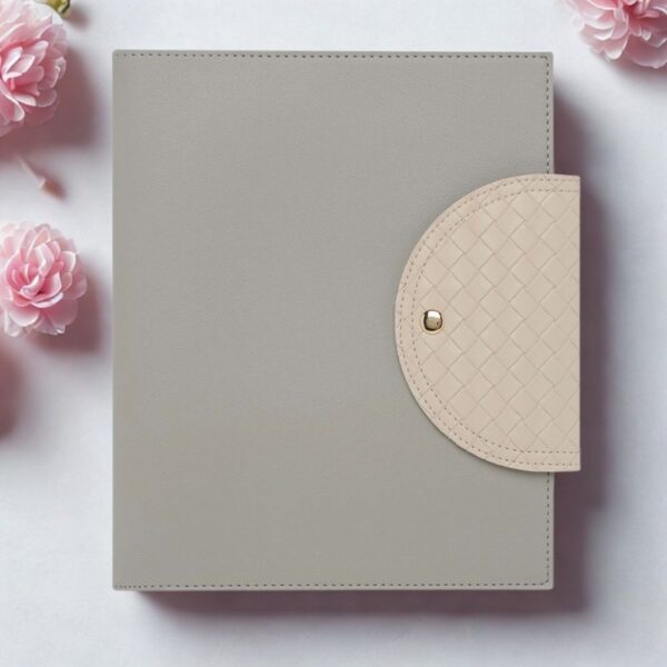 Porta agenda grigio perla