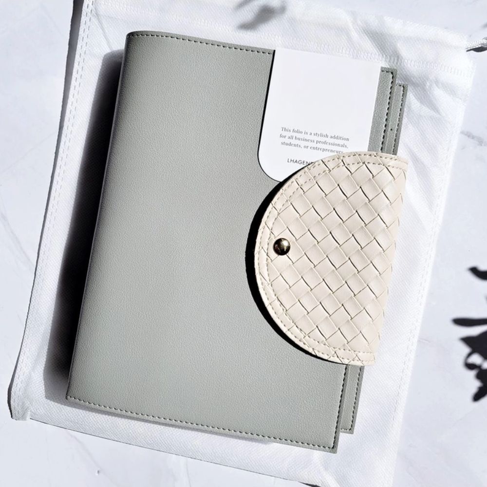 Porta agenda e taccuino grigio