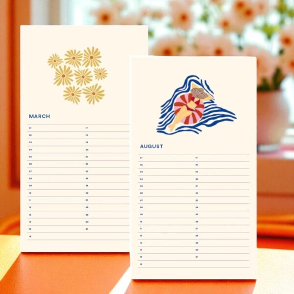 Calendario senza data verticale